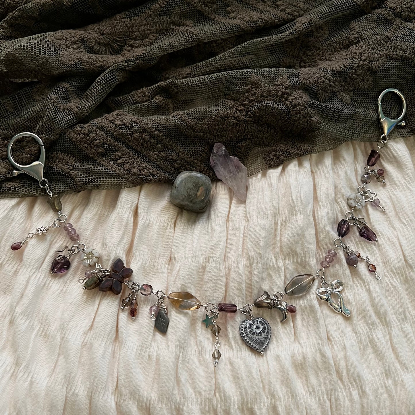 butterfly pea tea bag charm