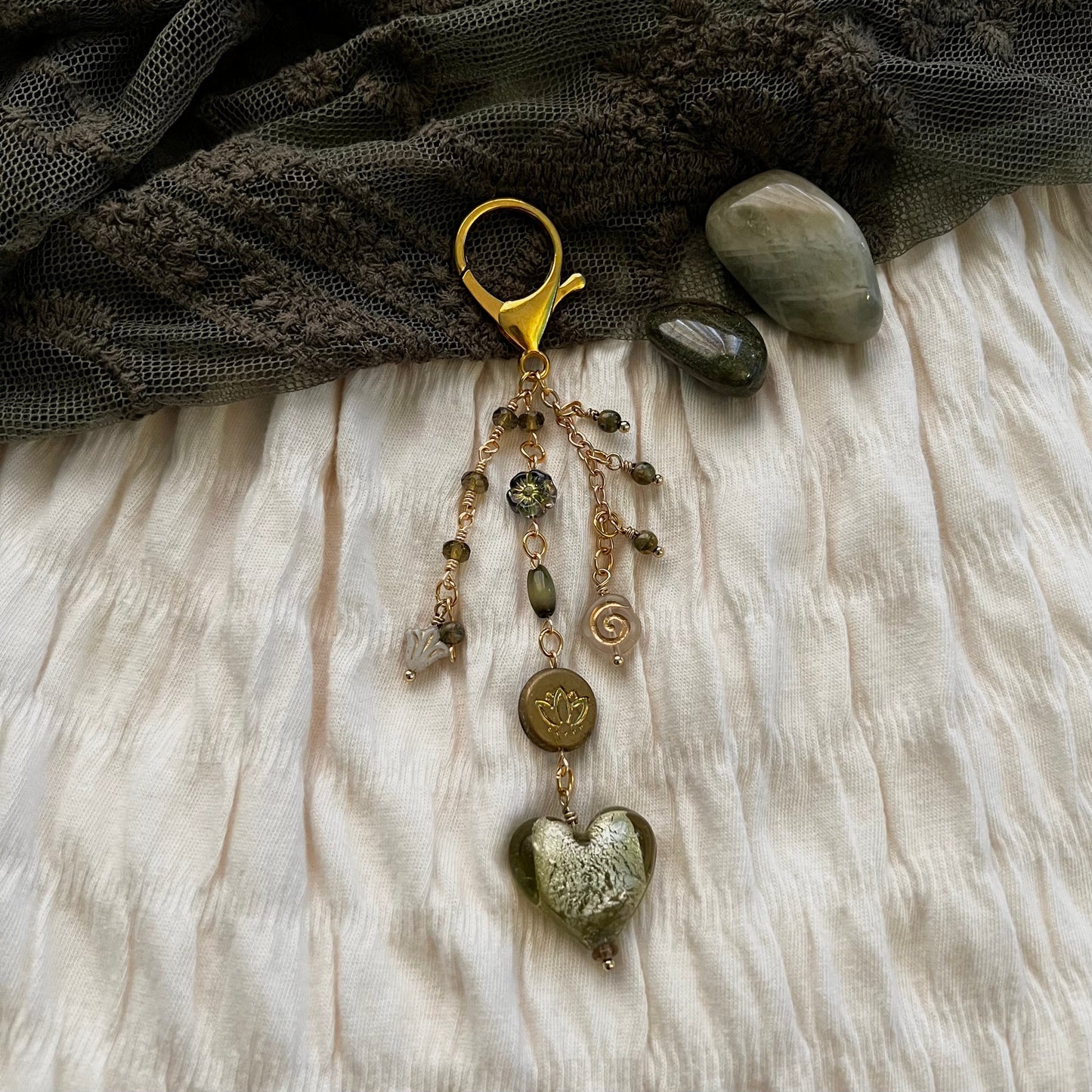 matcha latte bag charm