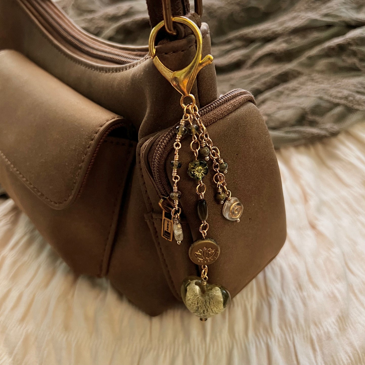 matcha latte bag charm