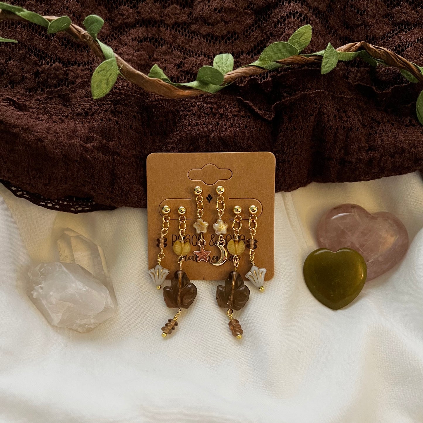 yellow brick road earring set