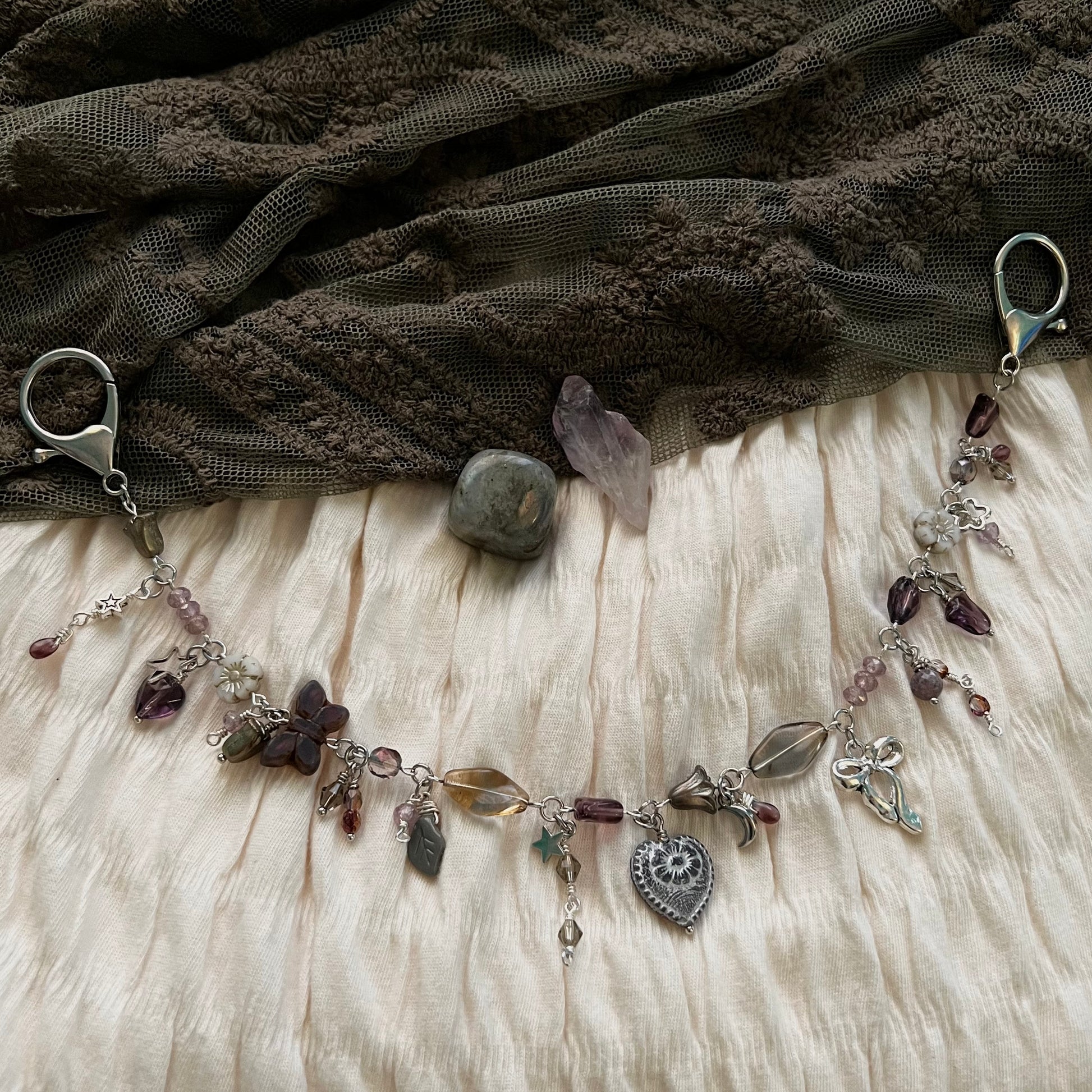 butterfly pea tea bag charm