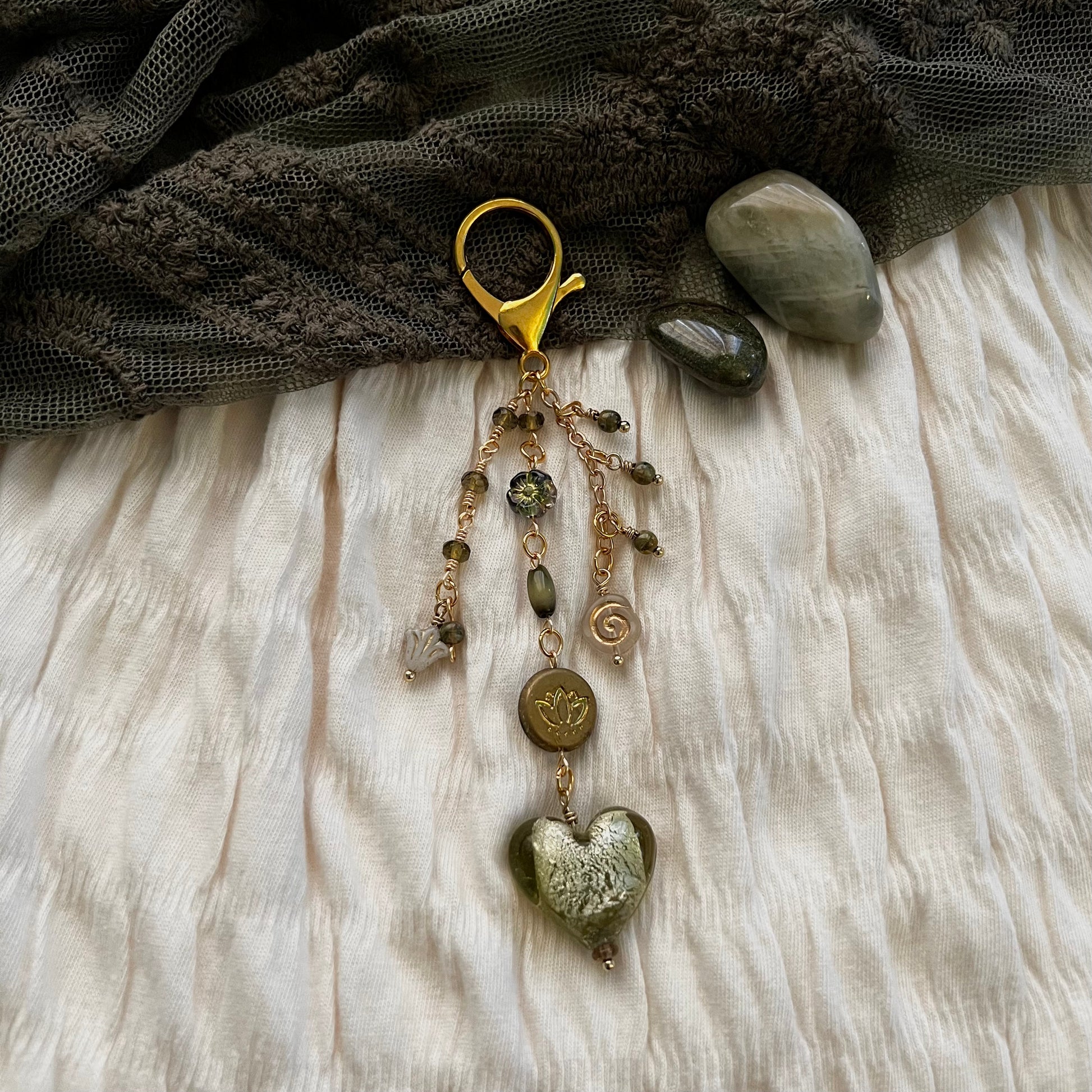 matcha latte bag charm