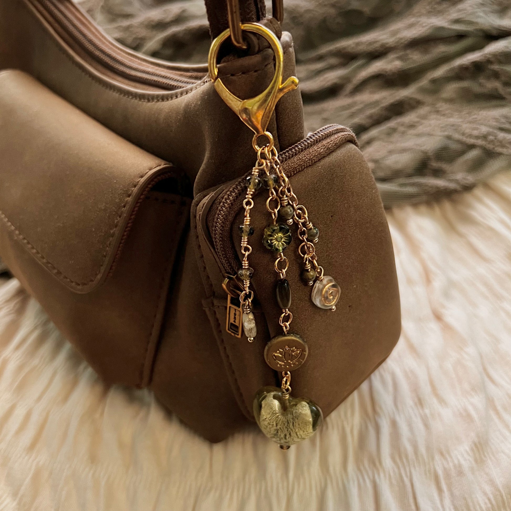 matcha latte bag charm