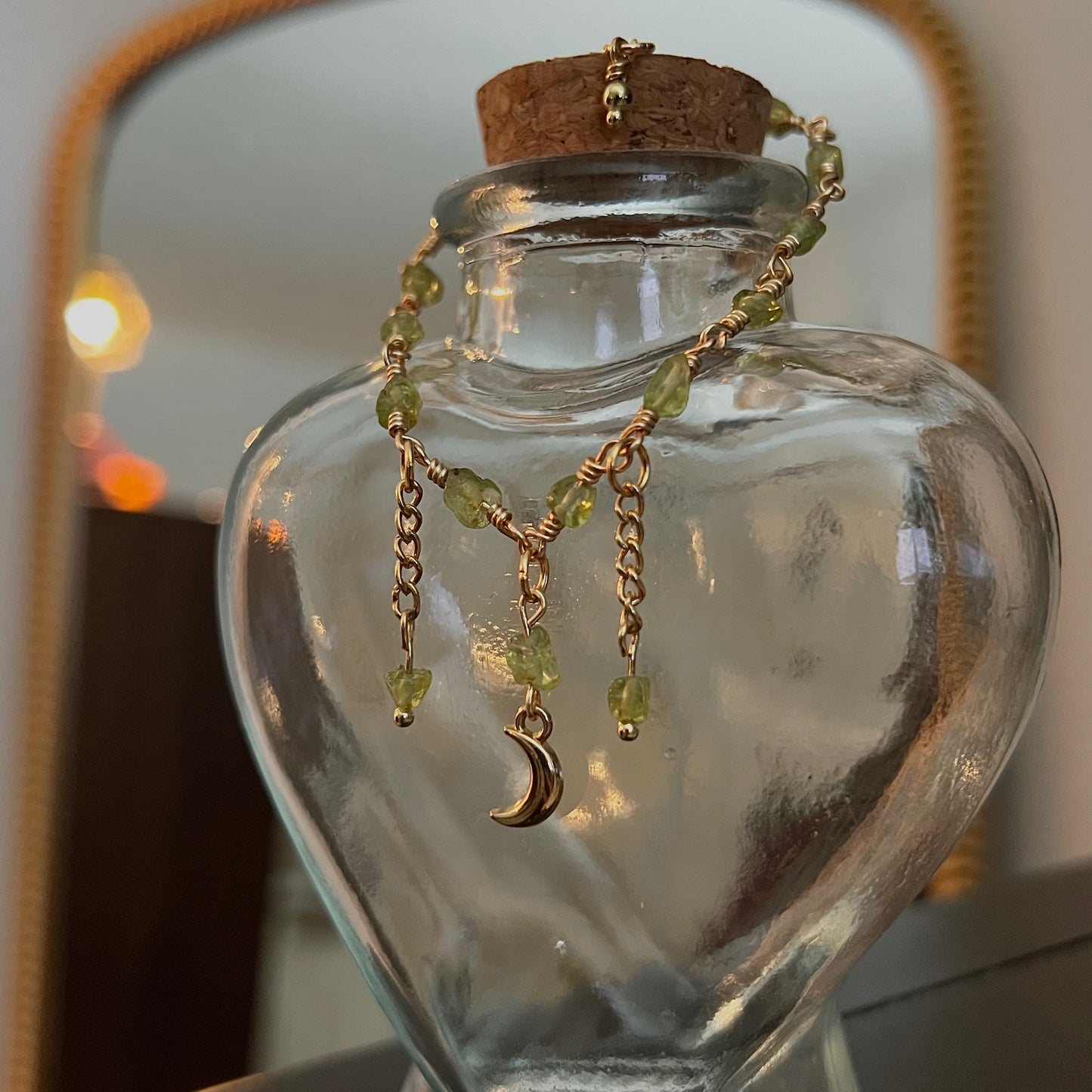 Peridot Moon Bracelet