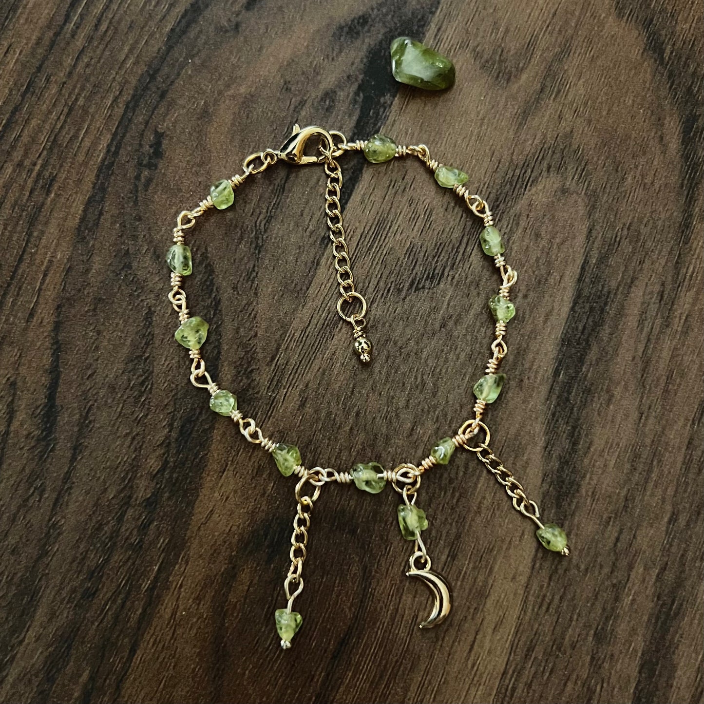 Peridot Moon Bracelet