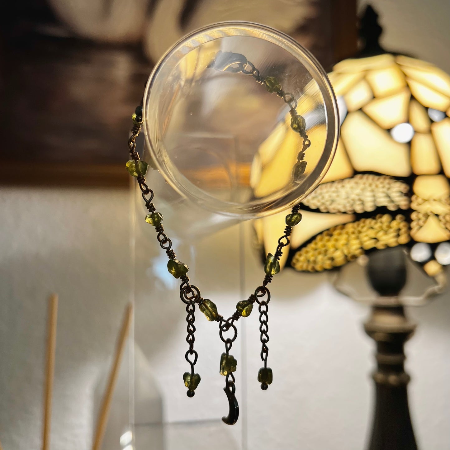 Peridot Moon Bracelet