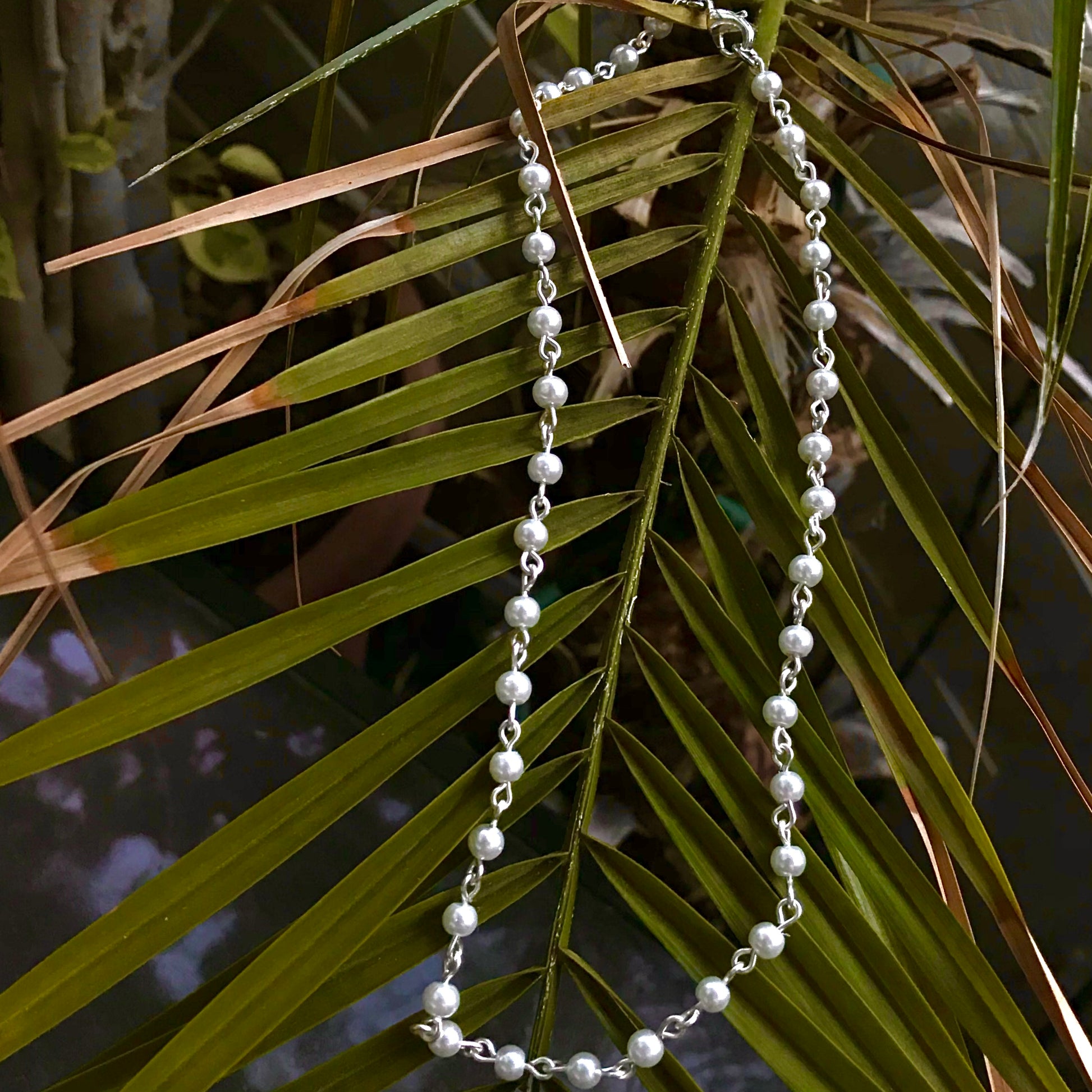 Baby Pearl Necklace in Silver