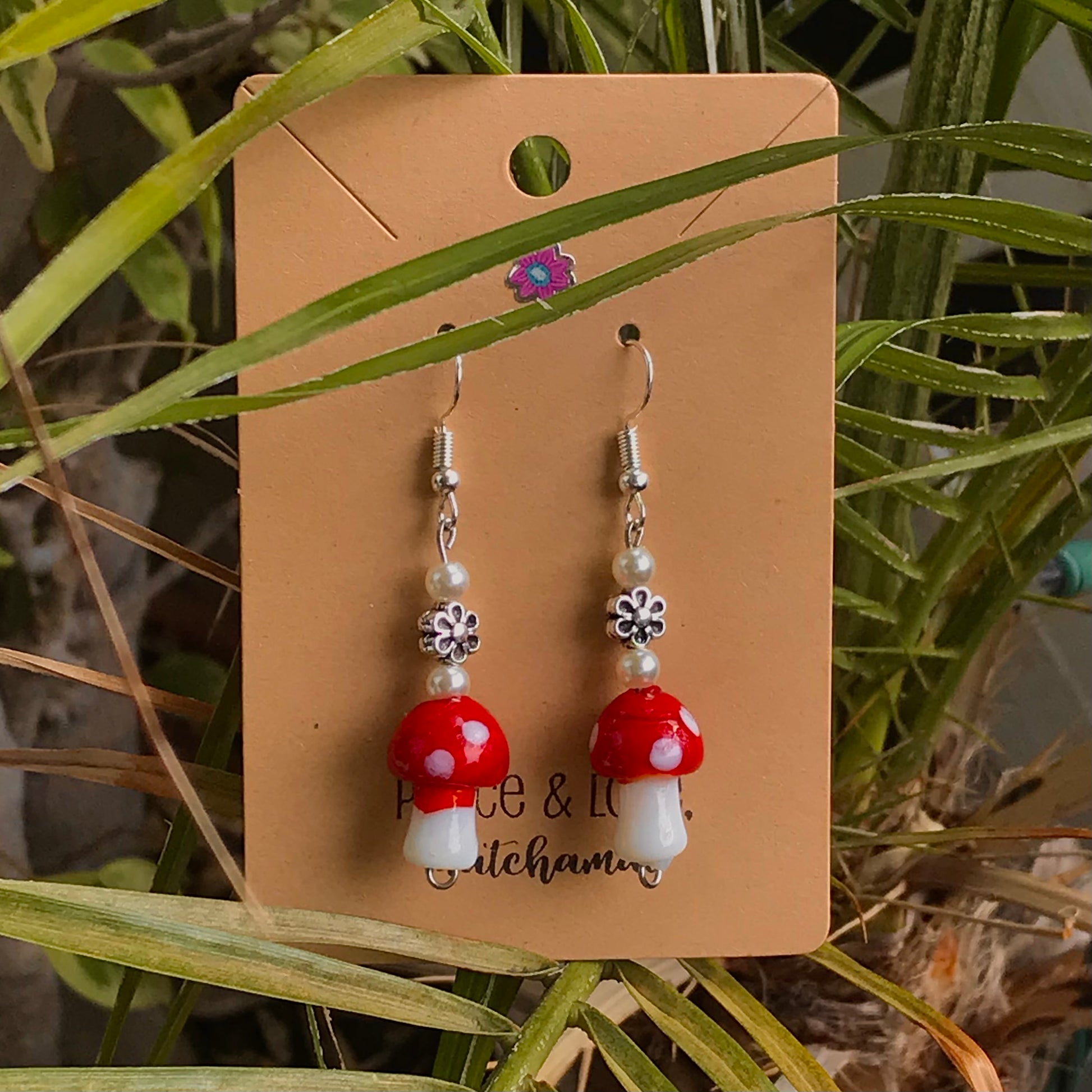 Pearl Mushroom Earrings